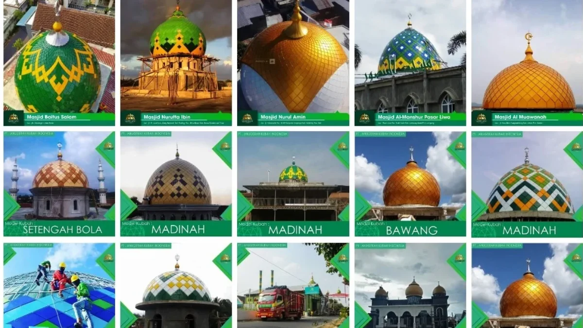 Beragam Jenis Kubah Masjid yang Perlu Anda Ketahui